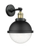 Hampden - 1 Light - 9 inch - Black Antique Brass - Sconce (203-BAB-HFS-84-BK-LED)