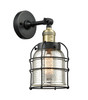 Bell Cage - 1 Light - 6 inch - Black Antique Brass - Sconce (203-BAB-G58-CE-LED)
