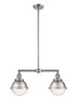 Hampden - 2 Light - 18 inch - Brushed Satin Nickel - Stem Hung - Island Light (209-SN-HFS-64-SN)