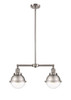 Hampden - 2 Light - 18 inch - Brushed Satin Nickel - Stem Hung - Island Light (209-SN-HFS-62-SN)