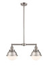 Hampden - 2 Light - 18 inch - Brushed Satin Nickel - Stem Hung - Island Light (209-SN-HFS-61-SN-LED)