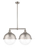Hampden - 2 Light - 18 inch - Brushed Satin Nickel - Stem Hung - Island Light (209-SN-HFS-122-SN)