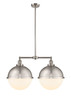 Hampden - 2 Light - 18 inch - Brushed Satin Nickel - Stem Hung - Island Light (209-SN-HFS-121-SN)