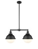 Hampden - 2 Light - 18 inch - Matte Black - Stem Hung - Island Light (209-BK-HFS-81-BK)