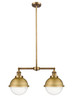 Hampden - 2 Light - 18 inch - Brushed Brass - Stem Hung - Island Light (209-BB-HFS-84-BB)