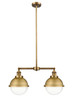 Hampden - 2 Light - 18 inch - Brushed Brass - Stem Hung - Island Light (209-BB-HFS-82-BB-LED)
