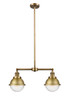 Hampden - 2 Light - 18 inch - Brushed Brass - Stem Hung - Island Light (209-BB-HFS-64-BB)