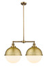 Hampden - 2 Light - 18 inch - Brushed Brass - Stem Hung - Island Light (209-BB-HFS-121-BB-LED)