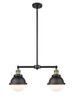 Hampden - 2 Light - 18 inch - Black Antique Brass - Stem Hung - Island Light (209-BAB-HFS-61-BK-LED)