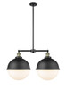 Hampden - 2 Light - 18 inch - Black Antique Brass - Stem Hung - Island Light (209-BAB-HFS-121-BK-LED)