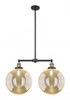 Beacon - 2 Light - 27 inch - Black Antique Brass - Stem Hung - Island Light (209-BAB-G208-12)