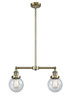 Beacon - 2 Light - 23 inch - Antique Brass - Stem Hung - Island Light (209-AB-G204-6)