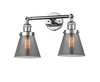 Cone - 2 Light - 16 inch - Polished Chrome - Bath Vanity Light (208-PC-G63-LED)