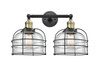Bell Cage - 2 Light - 19 inch - Black Antique Brass - Bath Vanity Light (208-BAB-G72-CE)