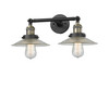 Halophane - 2 Light - 18 inch - Black Antique Brass - Bath Vanity Light (208-BAB-G2-LED)