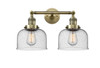 Bell - 2 Light - 19 inch - Antique Brass - Bath Vanity Light (208-AB-G74-LED)