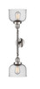 Bell - 2 Light - 8 inch - Polished Nickel - Bath Vanity Light (208L-PN-G74-LED)