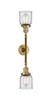 Bell - 2 Light - 5 inch - Brushed Brass - Bath Vanity Light (208L-BB-G52-LED)