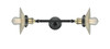Halophane - 2 Light - 9 inch - Black Antique Brass - Bath Vanity Light (208L-BAB-G2-LED)