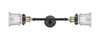 Canton - 2 Light - 6 inch - Black Antique Brass - Bath Vanity Light (208L-BAB-G184S)