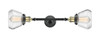 Fulton - 2 Light - 7 inch - Black Antique Brass - Bath Vanity Light (208L-BAB-G172)