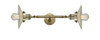 Halophane - 2 Light - 9 inch - Antique Brass - Bath Vanity Light (208L-AB-G2-LED)