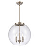 Athens - 3 Light - 16 inch - Brushed Satin Nickel - Cord hung - Pendant (221-3S-SN-G122-16)
