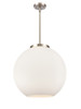 Athens - 3 Light - 18 inch - Brushed Satin Nickel - Cord hung - Pendant (221-3S-SN-G121-18-LED)