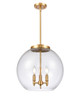 Athens - 3 Light - 16 inch - Satin Gold - Cord hung - Pendant (221-3S-SG-G124-16)