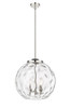 Athens Water Glass - 3 Light - 16 inch - Polished Nickel - Cord hung - Pendant (221-3S-PN-G1215-16)
