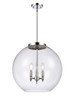 Athens - 3 Light - 18 inch - Polished Chrome - Cord hung - Pendant (221-3S-PC-G122-18-LED)