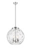 Athens Water Glass - 3 Light - 16 inch - Polished Chrome - Cord hung - Pendant (221-3S-PC-G1215-16)