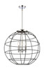 Lake Placid - 3 Light - 22 inch - Polished Chrome - Pendant (221-3S-PC-CE-22-BK)