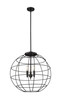 Lake Placid - 3 Light - 22 inch - Matte Black - Pendant (221-3S-BK-CE-22-BK)