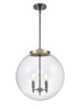 Beacon - 3 Light - 16 inch - Black Antique Brass - Cord hung - Pendant (221-3S-BAB-G204-16)