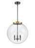 Beacon - 3 Light - 16 inch - Black Antique Brass - Cord hung - Pendant (221-3S-BAB-G202-16-LED)