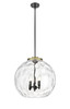 Athens Water Glass - 3 Light - 18 inch - Black Antique Brass - Cord hung - Pendant (221-3S-BAB-G1215-18)