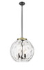 Athens Water Glass - 3 Light - 16 inch - Black Antique Brass - Cord hung - Pendant (221-3S-BAB-G1215-16)