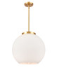Athens - 1 Light - 16 inch - Satin Gold - Stem Hung - Pendant (221-1S-SG-G121-16-LED)