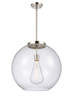 Athens - 1 Light - 18 inch - Polished Nickel - Stem Hung - Pendant (221-1S-PN-G124-18-LED)