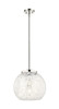 White Mouchette - 1 Light - 14 inch - Polished Nickel - Stem Hung - Pendant (221-1S-PN-G1216-14WM)