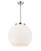 Athens - 1 Light - 16 inch - Polished Nickel - Stem Hung - Pendant (221-1S-PN-G121-16-LED)