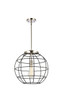 Lake Placid - 1 Light - 16 inch - Polished Nickel - Pendant (221-1S-PN-CE-16-BK)