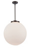 Beacon - 1 Light - 18 inch - Oil Rubbed Bronze - Stem Hung - Pendant (221-1S-OB-G201-18-LED)