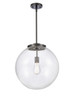 Beacon - 1 Light - 16 inch - Matte Black - Stem Hung - Pendant (221-1S-BK-G204-16-LED)