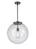 Beacon - 1 Light - 16 inch - Matte Black - Stem Hung - Pendant (221-1S-BK-G202-16-LED)