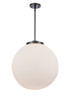 Beacon - 1 Light - 18 inch - Matte Black - Stem Hung - Pendant (221-1S-BK-G201-18-LED)