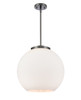 Athens - 1 Light - 16 inch - Matte Black - Stem Hung - Pendant (221-1S-BK-G121-16-LED)