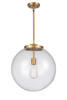 Beacon - 1 Light - 16 inch - Brushed Brass - Stem Hung - Pendant (221-1S-BB-G204-16-LED)
