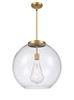 Athens - 1 Light - 18 inch - Brushed Brass - Stem Hung - Pendant (221-1S-BB-G122-18)
